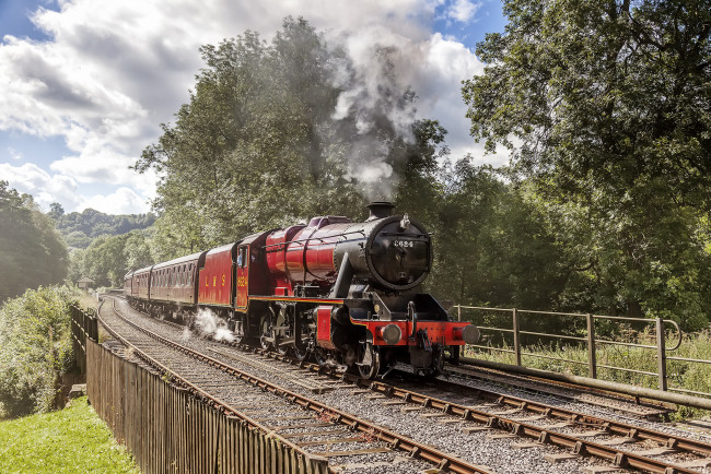 Обои картинки фото техника, паровозы, локомотив, состав