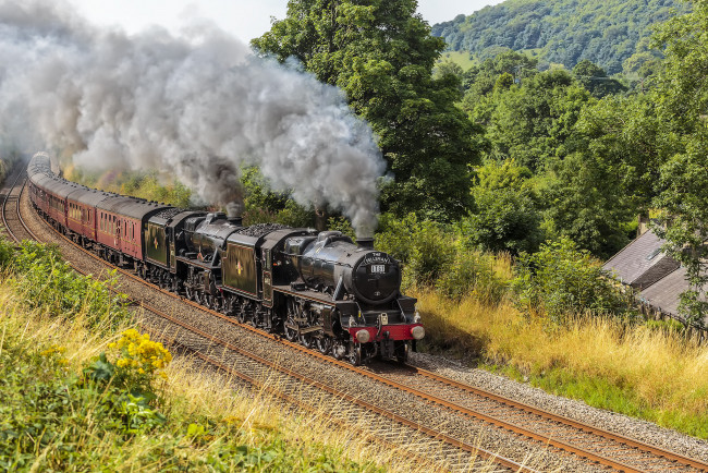 Обои картинки фото техника, паровозы, локомотив, состав