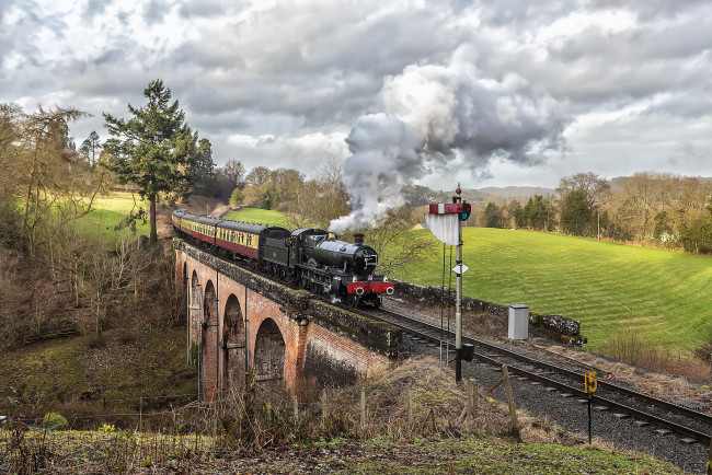 Обои картинки фото техника, паровозы, локомотив, состав