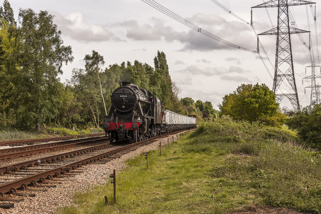 Обои картинки фото техника, паровозы, локомотив, состав