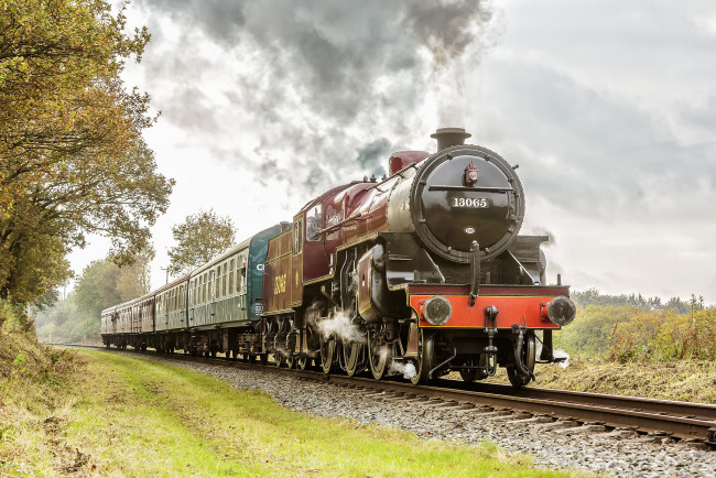 Обои картинки фото техника, паровозы, локомотив, состав