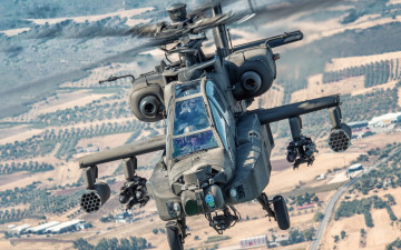 Картинка ah-64+apache авиация вертолёты ударный вертолет ah64 apache mcdonnell douglas военные вертолеты ввс греции