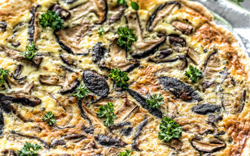 Картинка еда пицца грибы петрушка