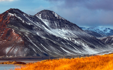 Картинка природа горы снег тучи