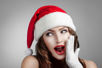 Картинка девушки -+снегурочки снегурочка колпак