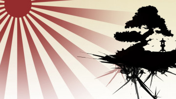 Картинка векторная+графика природа+ nature флаг японии страны восходящего солнца где много красивых мест и особенно национальный парк сакуры