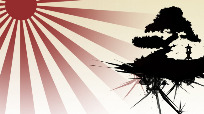 Обои картинки фото векторная графика, природа , nature, флаг, японии, страны, восходящего, солнца, где, много, красивых, мест, и, особенно, национальный, парк, сакуры