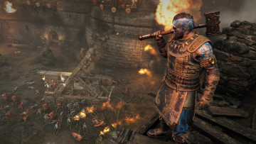 Картинка видео+игры for+honor +wrath+of+the+jormungandr воин молот замок