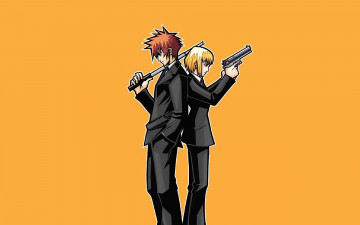 обоя видео игры, final fantasy vii,  before crisis, пара, костюмы, оружие