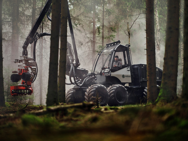 Обои картинки фото техника, лесоповалочная техника, malwa