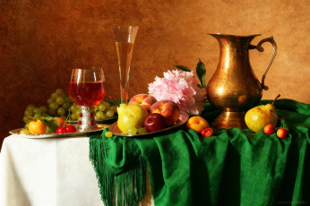 обоя рисованное, еда, натюрморт