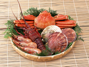 Картинка еда рыба морепродукты суши роллы