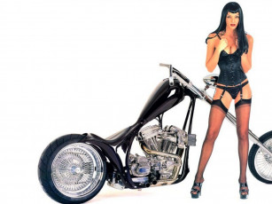 Картинка мотоциклы мото девушкой