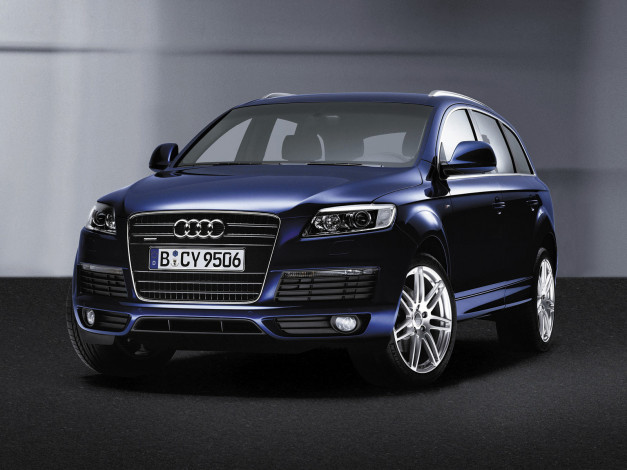 Обои картинки фото audi, q7, line, автомобили