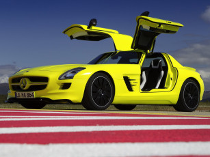 Картинка автомобили mercedes benz sls amg gullwing doors