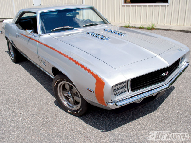 Обои картинки фото 1969, chevy, camaro, rs, ss, автомобили