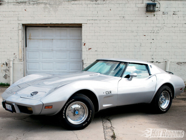 Обои картинки фото 1977, chevy, corvette, автомобили