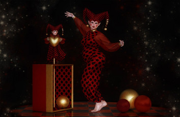 Картинка 3д графика people люди цирк фокусники