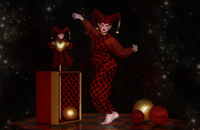 Обои картинки фото 3д, графика, people, люди, цирк, фокусники