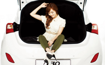 обоя автомобили, авто, девушками, jessica, hyundai, девушка, карейка, азиатка
