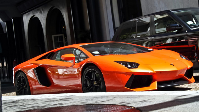 Обои картинки фото lamborghini, aventador, автомобили