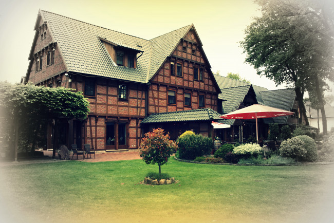 Обои картинки фото германия, иббенбюрен, города, здания, дома, ландшафт