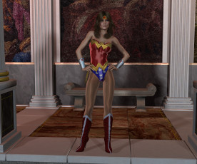 Картинка 3д+графика люди+ people супермен фон взгляд девушка