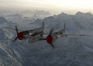 Картинка авиация 3д рисованые v-graphic полет самолет