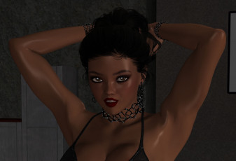 Картинка 3д+графика романтика+ romantics взгляд девушка фон