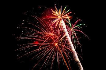 Картинка разное салюты +фейерверки ночь фейерверк