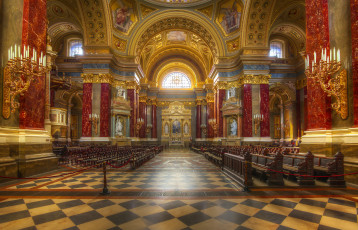 Картинка st +stephen`s+basilica интерьер убранство +роспись+храма храм
