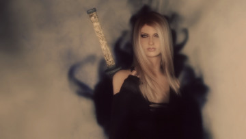 Картинка 3д+графика амазонки+ amazon девушка меч фон рендеринг