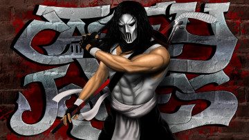 Картинка фэнтези люди casey jones teenage mutant ninja turtles tmnt клюшка мужчина маска