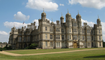 Картинка burghley+house города -+дворцы +замки +крепости дорожки лужайка дворец