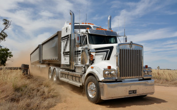 Картинка t909+kenworth автомобили kenworth тяжелый грузовик седельный тягач