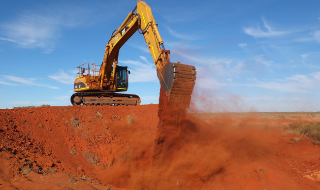 Обои картинки фото техника, экскаваторы, гусеничный, экскаватор, ковш