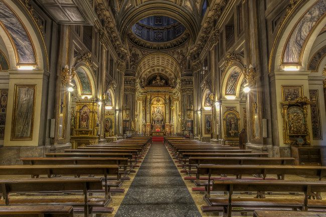 Обои картинки фото iglesia de san jose&, 769, интерьер, убранство,  роспись храма, храм