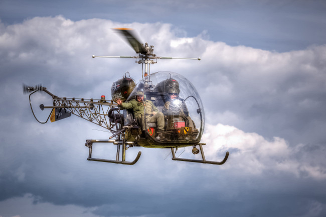 Обои картинки фото bell 47, авиация, вертолёты, легкий, вертолет