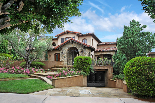 Обои картинки фото города, - здания,  дома, ландшафт, дорога, особняк, дом, калифорния