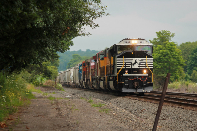 Обои картинки фото техника, поезда, дорога, железная, состав, локомотив