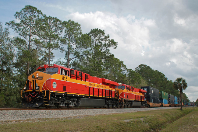 Обои картинки фото техника, поезда, состав, локомотив, дорога, железная