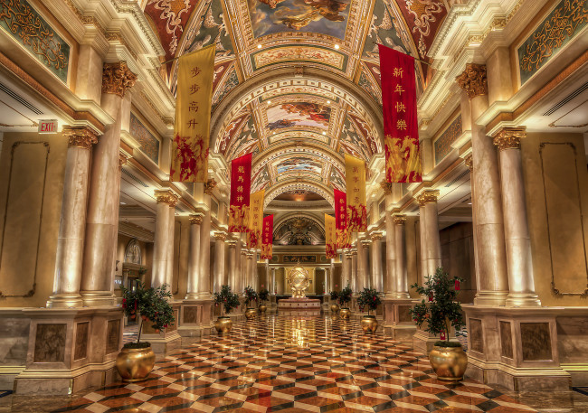 Обои картинки фото venetian hotel, интерьер, кафе,  рестораны,  отели, отель, холл