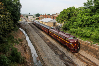 Картинка техника поезда железная дорога рельсы локомотив состав