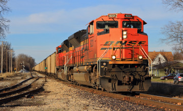 Картинка техника поезда железная дорога рельсы локомотив состав