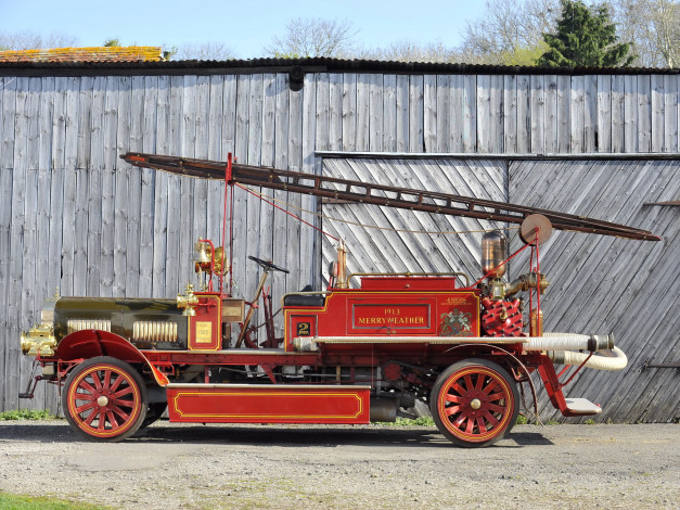 Обои картинки фото автомобили, пожарные машины, merryweather, fire, engine, 1913г