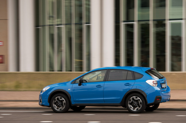 Обои картинки фото автомобили, subaru, xv, 2016г, синий