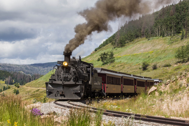 Обои картинки фото техника, паровозы, железная, рельсы, паровоз, дорога