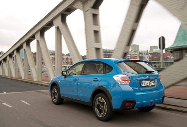 Обои картинки фото автомобили, subaru, xv, 2016г, синий