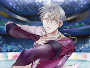 Картинка аниме yuri+on+ice victor nikiforov