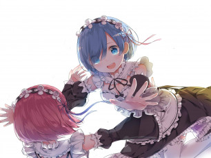 Картинка аниме re +zero+kara+hajimeru+isekai+seikatsu фон взгляд девушка